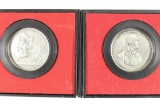2-US MINT AMERICAS 1ST MEDALS IN PEWTER