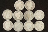 10 ASSORTED BARBER DIMES