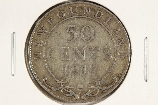 1917-C NEWFOUNDLAND SILVER 50 CENT