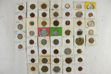 50 ASSORTED FOREIGN COINS OLD DEALER STOCK