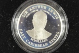 1998 EAST CARIBBEAN STATES SILVER PROOF $10