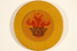 VINTAGE POKER CHIP MUSTARD, RED & BLACK / ORANGE