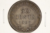 1907 NEWFOUNDLAND SILVER 50 CENT