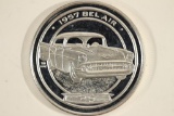 1 TROY OZ .999 FINE SILVER ROUND 1957 BEL AIR
