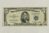 1953 $5 SILVER CERTIFICATE BLUE SEAL