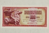 1965 YUGOSLAVIA 100 DINARA CRISP UNC