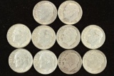 10 ASSORTED SILVER ROOSEVELT DIMES