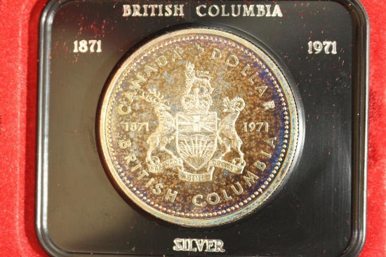 1971 CANADA BRITISH COLUMBUS SILVER DOLLAR