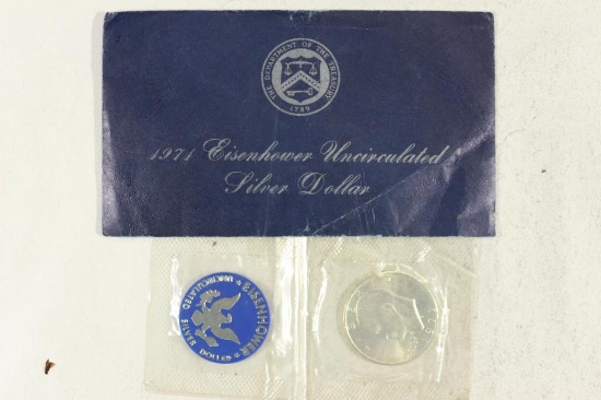 1971-S  IKE SILVER DOLLAR UNCIRCULATED (BLUE PACK)