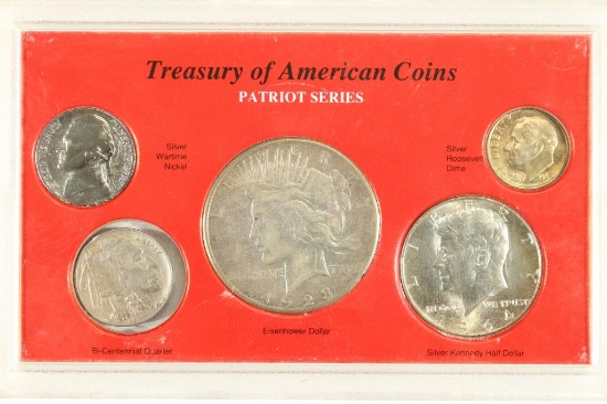 TREASURY OF AMERICAN COINS SET 1923 PEACE SILVER $