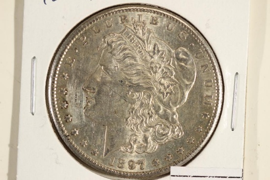 1897-S MORGAN SILVER DOLLAR AU