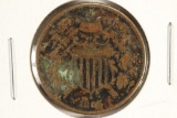 1865 US TWO CENT PIECE WITH VIRDIGRIS