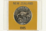 1985 NEW ZEALAND DOLLAR BLACK STILT UNC