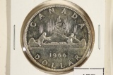 1966 CANADA SILVER DOLLAR BU