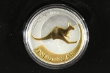 2004 AUSTRALIA $1 SELECTIVELY GOLD PLATED SILVER