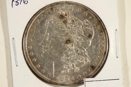 1896 MORGAN SILVER DOLLAR WITH TONING SPOTS