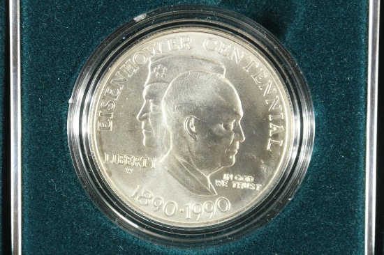 1990-W EISENHOWER CENTENNIAL UNC SILVER DOLLAR