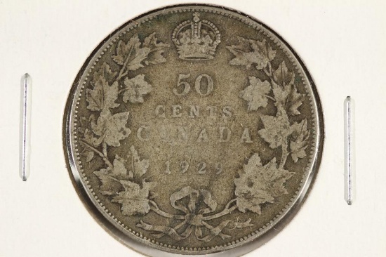 1929 CANADA SILVER 50 CENTS