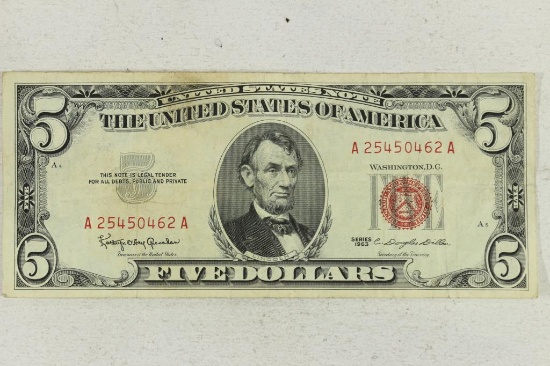 1963 $5 US NOTE