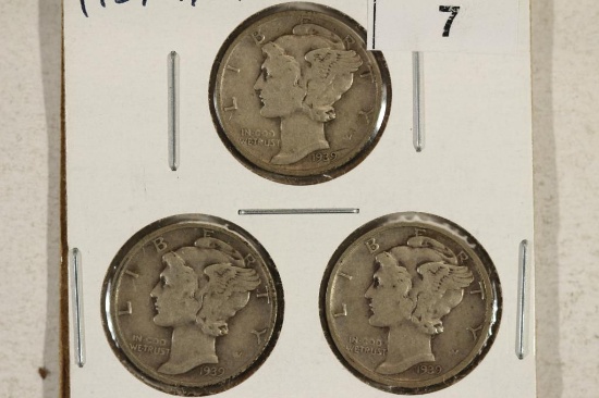 1939 P/D/S MERCURY DIMES