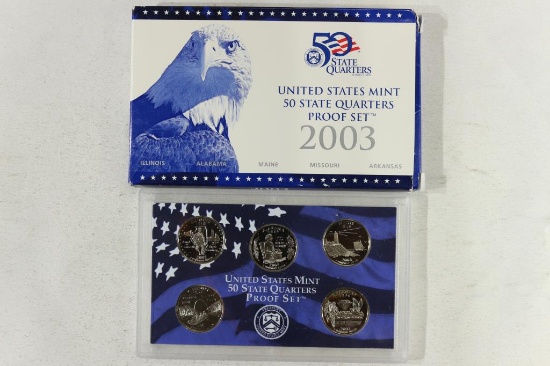 2003 US 50 STATE QUARTERS PROOF SET WITH BOX