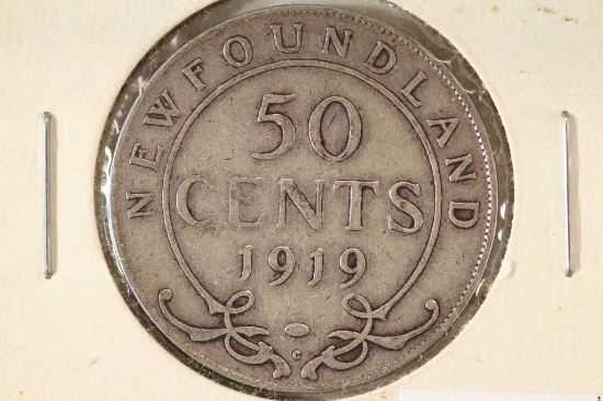 1919-C NEWFOUNDLAND SILVER 50 CENTS