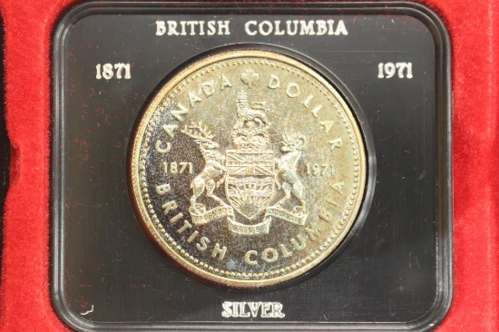 1971 CANADA BRITISH COLUMBIA SILVER DOLLAR PF