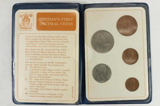 BRITAINS 1ST DECIMAL COINS SET IN FOLIO