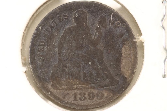 1890 SEATED LIBERTY DIME