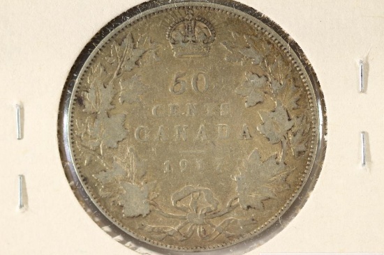 1917 CANADA SILVER 50 CENTS