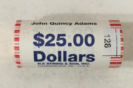 $25 ROLL OF 2008 JOHN QUINCY ADAMS PRESIDENTIAL