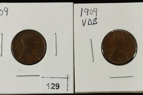1909 & 1909-VDB LINCOLN CENTS BOTH EXTRA FINES