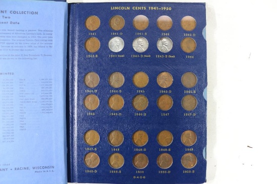 NEARLY COMPLETE 1941 UP LINCOLN CENT ALBUM 85