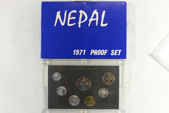 1971 NEPAL PROOF SET MINTAGE OF ONLY 2380