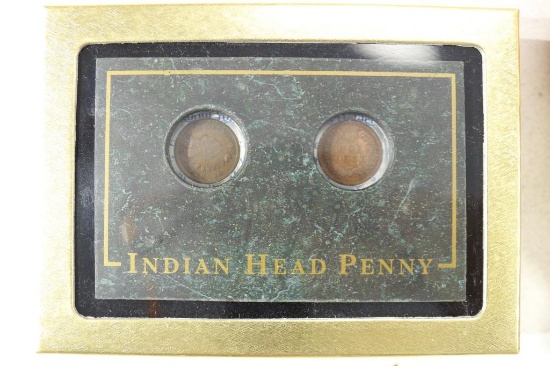 1901 & 1903 INDIAN HEAD CENTS IN NICE BOX WITH