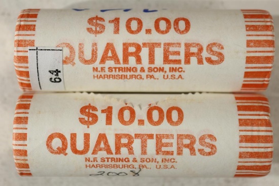 2-$10 ROLLS OF 2008-P ALASKA STATE QUARTERS