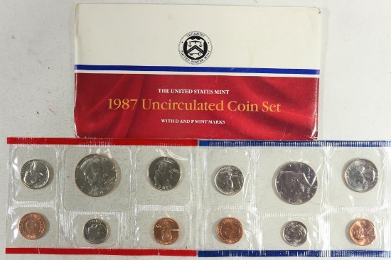 1987 US MINT SET (UNC) P/D (WITH ENVELOPE)