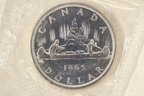 1965 CANADA SILVER DOLLAR BRILLIANT UNC