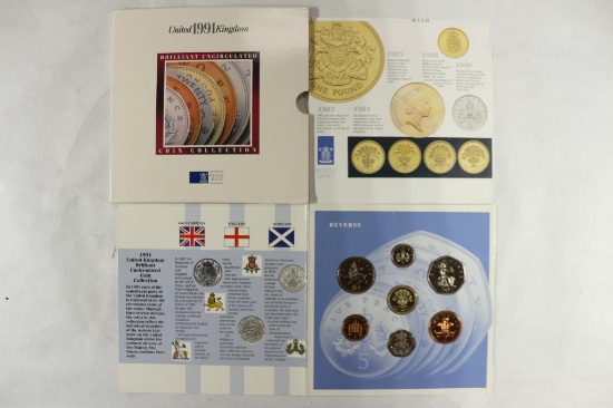 1991 UNITED KINGDOM BRILLIANT UNC COIN COLLECTION