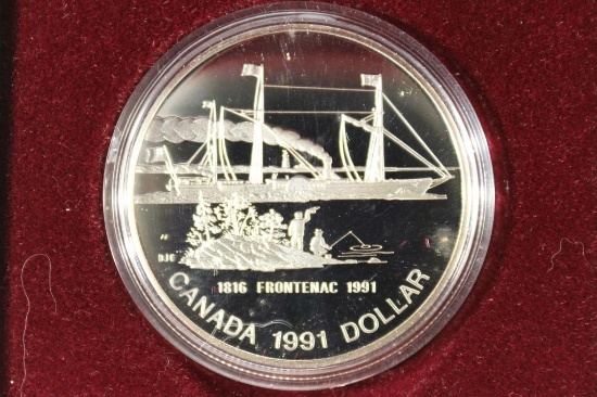 1991 CANADA FRONTENAC PROOF SILVER DOLLAR