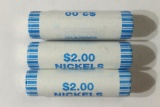 3-$2 ROLLS OF 2010-D JEFFERSON NICKELS