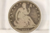 1857 SEATED LIBERTY HALF DOLLAR ICG G4