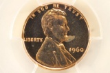 1960 SMALL DATE LINCOLN CENT PCGS MS65RD