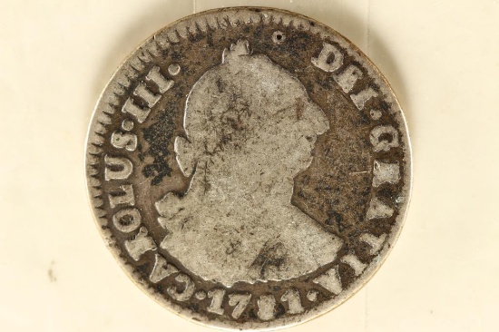 1781 PJ SPANISH SILVER 1 REALE