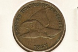 1857 FLYING EAGLE CENT EXTRA FINE