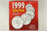 ALL 5-1999-P & D STATE QUARTERS ON INFO CARDS