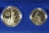 1986 US STATUE OF LIBERTY 2 COIN PROOF SET