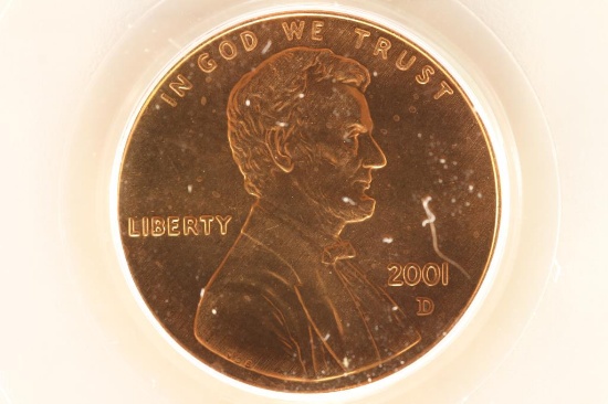 2001-D LINCOLN CENT PCGS MS68RD