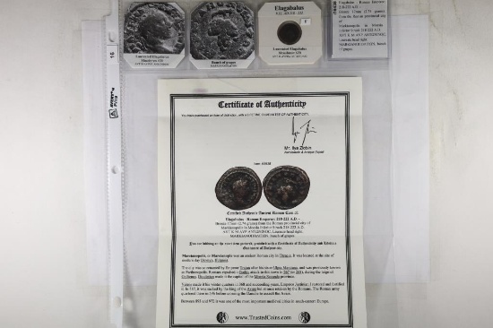 218-222 AD ELAGABALUS ANCIENT COIN (FINE)