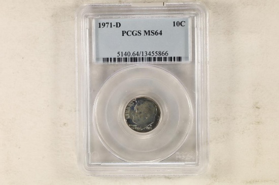 1971-D ROOSEVELT DIME PCGS MS64